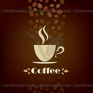 Coffee cup background - vector clipart