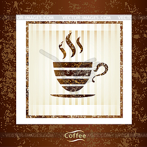 Coffee cup background - vector image