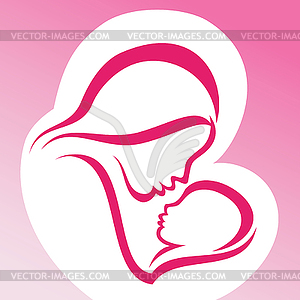 Mother and baby - vector clip art