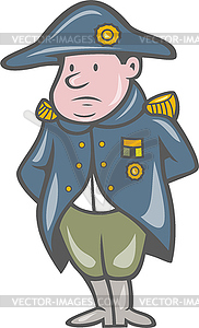 French Military General Cartoon - vector clip art