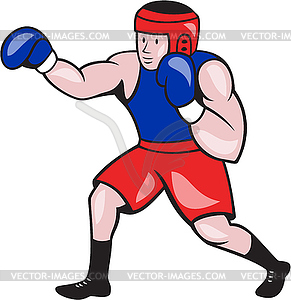 Amateur Boxer Boxing Cartoon - vector clipart