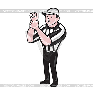 American Football Referee Illegal Use Hands - vector clip art