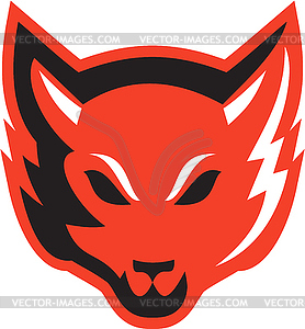 Red Fox Head Front - vector clipart