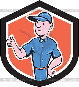 Handyman Repairman Thumbs Up Cartoon - vector image