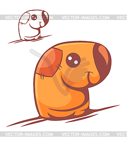 Dog sock - color vector clipart