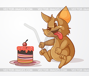 Love cake - vector image