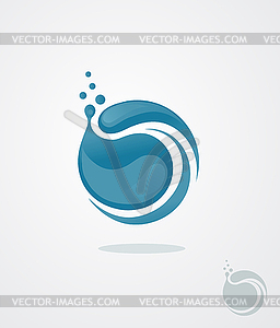 Water abstract icon - vector clip art