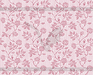 Vintage floral seamless pattern. Classic roses - vector clipart / vector image