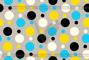 Geometric seamless pattern background grungy polka - vector clip art