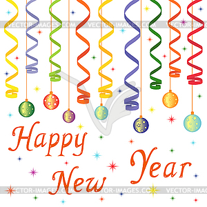 Happy New Year composition - vector image