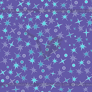 Seamless pattern with stars and circles - vector image