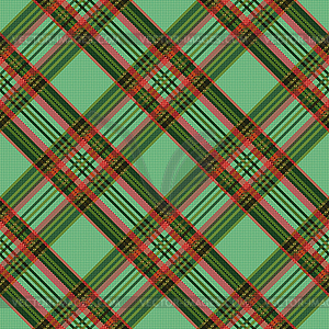 Diagonal checkered tartan fabric seamless texture - vector image