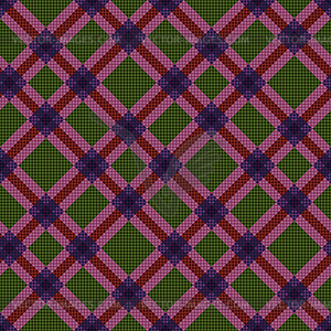 Checkered diagonal seamless tartan texture - vector clipart