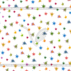 Colourful stars seamless pattern - vector image