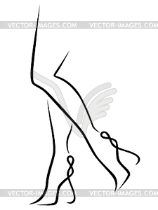 Abstract graceful women legs - vector image