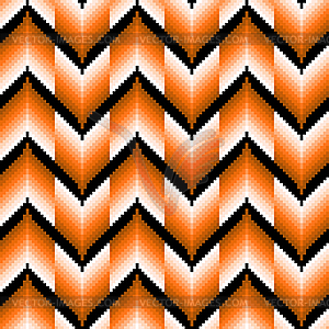 Seamless pattern with orange zigzag elements - vector image