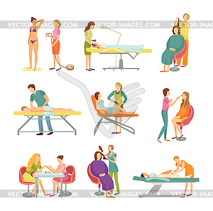 Verfahren In Spa Und Beauty Salon Clipart Bild