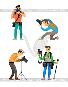 Berufsjournalisten Ausrustung Zum Fotografieren Clipart