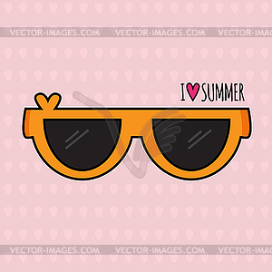 Summer background. Sunglasses.  - vector clipart