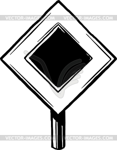 Right of way traffic sign - vector image