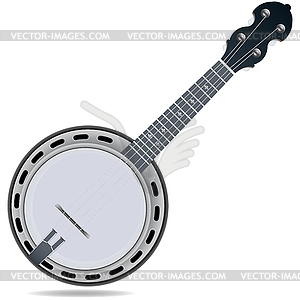 Banjo fiddle instrument - royalty-free vector clipart