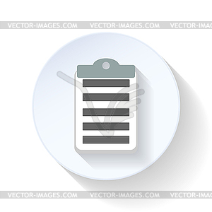 Tablet paper flat icon - vector EPS clipart