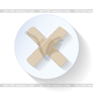 Medical plaster flat icon - vector clipart