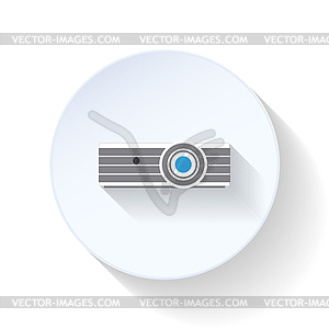 Projector flat icon - vector image