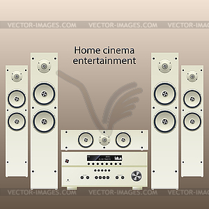 Home cinema speker system - vector clipart
