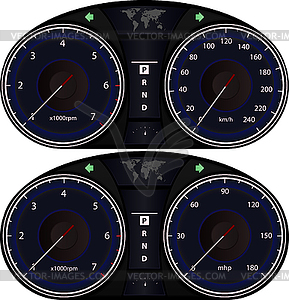 Car panel - color vector clipart