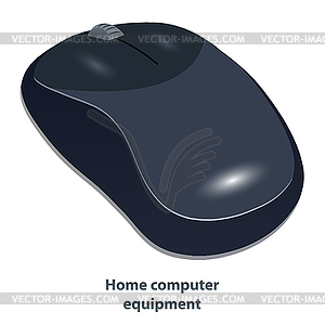 Wireless computer mouse - color vector clipart