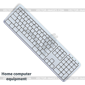 Клавиатура в белом цвете - векторный клипарт / векторное изображение