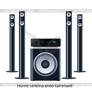 Home cinema speker system - vector EPS clipart