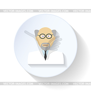 Scientist flat icon - vector clipart