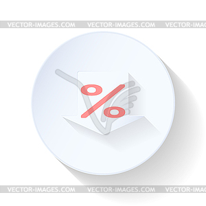 Sale label flat icon - vector image