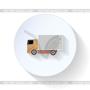 Cargo car flat icon - vector image
