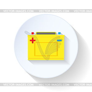 Аккумулятор разряжен значок - векторный клипарт / векторное изображение