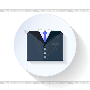 Business suit flat icons - vector clipart