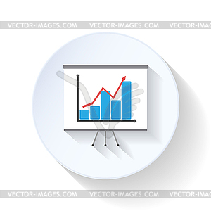 Chart flat icons - vector clipart / vector image