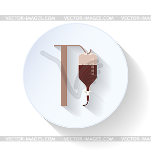 Drop counter flat icon - vector clipart