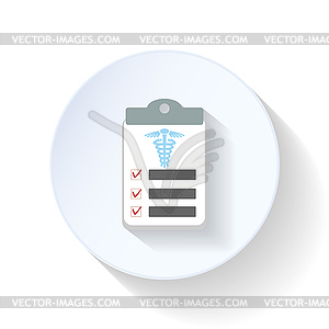 Medical book flat icon - vector clipart