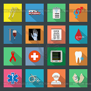 Medicine flat icons set  - vector clipart