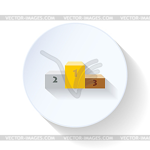 Pedestal flat icon - vector image