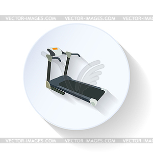 Treadmill flat icon - vector image