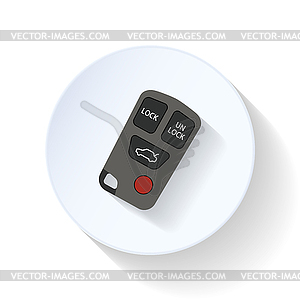 Auto alarm flat icon - stock vector clipart