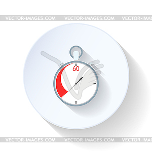 Stopwatch flat icon - vector clipart