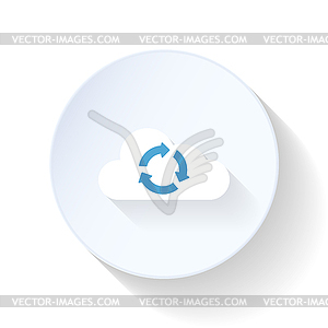 Cloud storage flat icon - vector clip art