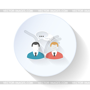 Dialog flat icon - vector image