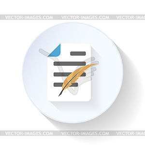 Document flat icon - vector image