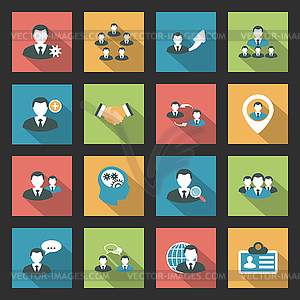 Interaction icons set - vector clip art